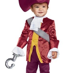 Disney Peter Pan Captain Hook Classic Pirate Infant Costume 6-12 M
NO HOOK -HAT